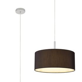 DK0133  Baymont 40cm Pendant 1 Light Polished Chrome, Black